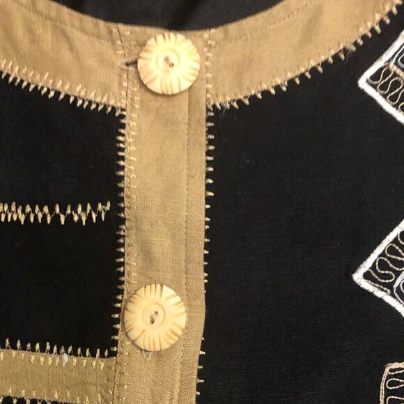 Allure Flax embroidered shacket  - Picture 3 of 13